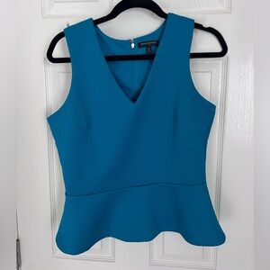 Banana Republic Vibrant Blue Sleeveless Peplum Top, Size 10